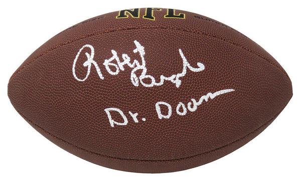 Robert Brazile (Oilers) Signed Wilson Super Grip F/S NFL Football w/Dr Doom - SS