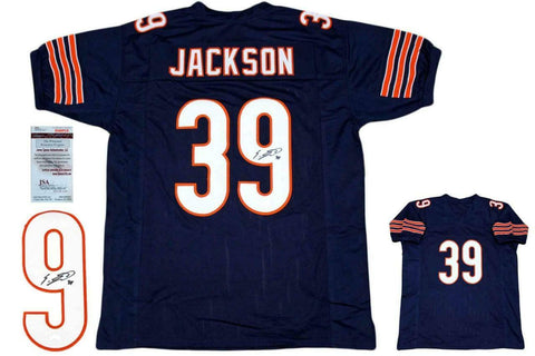 Eddie Jackson Autographed SIGNED Jersey - Navy - Beckett Authentic