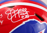 J. Kelly T. Thomas A. Reed Signed Bills 87-01 F/S Speed Authentic Helmet-BAWHolo