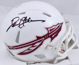 Deion Sanders Autographed Florida State White Speed Mini Helmet-Beckett W Holo