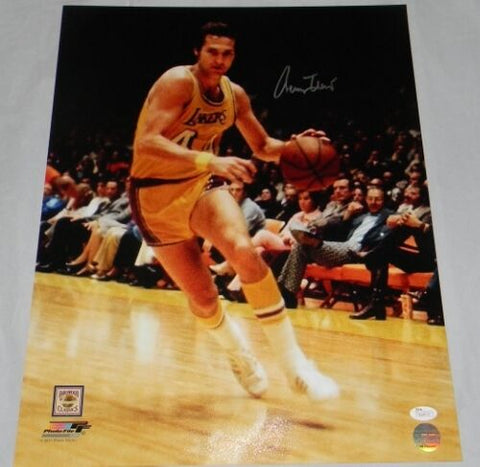 JERRY WEST SIGNED AUTOGRAPHED LOS ANGELES LAKERS 16x20 PHOTO JSA