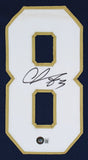 Notre Dame Chase Claypool Authentic Signed Navy Blue Jersey BAS Witnessed