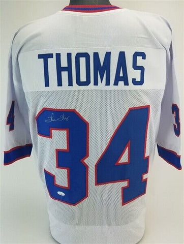 Thurman Thomas Signed Buffalo Bills White Jersey (JSA COA) NFL MVP (1991) R.B.