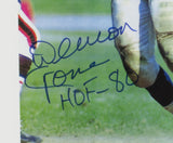 Deacon Jones Signed Framed 11x17 Los Angeles Rams Football Photo HOF 80 BAS