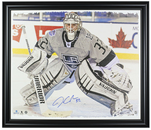 Jonathan Quick Signed L.A. Kings 22x26 Stretched Canvas Photo Steiner Hologram