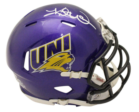 Kurt Warner Signed Northern Iowa Panthers Speed Mini Helmet Beckett 36330