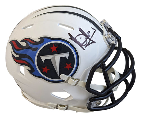 Titans Vince Young Authentic Signed 99-17 TB Speed Mini Helmet BAS Witnessed