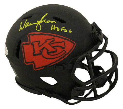 Warren Moon Autographed Kansas City Chiefs Eclipse Mini Helmet HOF BAS 31348