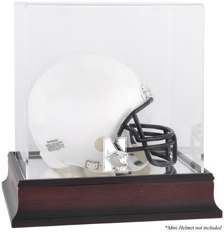 Northwestern Wildcats Mahogany Logo Mini Helmet Display Case