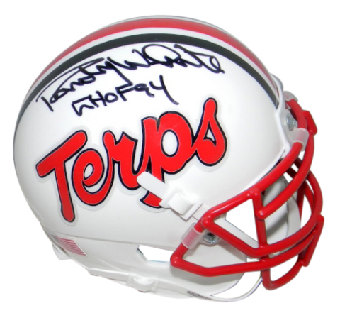 RANDY WHITE SIGNED AUTOGRAPHED MARYLAND TERRAPINS TERPS WHITE MINI HELMET JSA