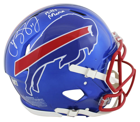Bills Cole Beasley Bills Mafia Signed Flash Full Size Speed Proline Helmet BAS W