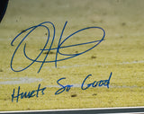 Jalen Hurts Signed Framed 16x20 Eagles Scramble Photo Hurts So Good Insc JSA