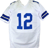 Roger Staubach Autographed White Pro Style Jersey- Beckett W Hologram *Silver
