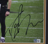Drew Brees Signed Framed New Orleans Saints 11x14 Football Photo BAS