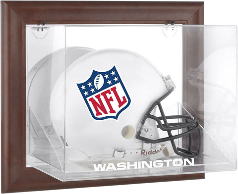 Washington Football Team Brown Framed Wall-Mountable Team Logo Helmet Case