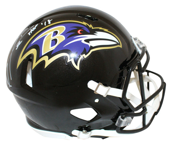 Ray Lewis Autographed Baltimore Ravens Speed Authentic Helmet HOF BAS 29520