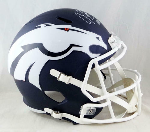 Champ Bailey Signed Denver Broncos F/S AMP Speed Helmet w/HOF- JSA W Auth *White