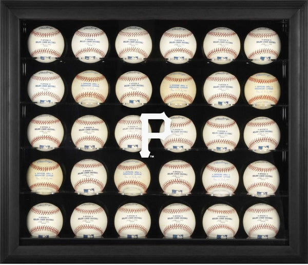 Pittsburgh Pirates (2014-Present) Logo Black Framed 30-Ball Display Case