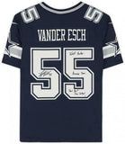 Leighton Vander Esch Dallas Cowboys Signed Navy Limited Jersey & Inscs - LE 55