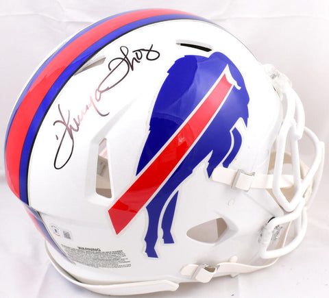 Thurman Thomas Autographed Bills 2021 F/S Speed Authentic Helmet-Beckett W Holo