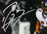 Ray Lewis Signed Baltimore Ravens 8x10 Over Roethlisberger Photo- Beckett W Holo