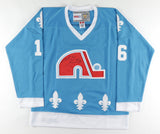 Michel Goulet 2xSigned Quebec Nordiques Custom Style Jersey (JSA COA) "HOF 98"