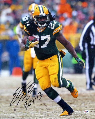 EDDIE LACY AUTOGRAPHED 16X20 PHOTO GREEN BAY PACKERS "ROY '13" PSA/DNA 82333
