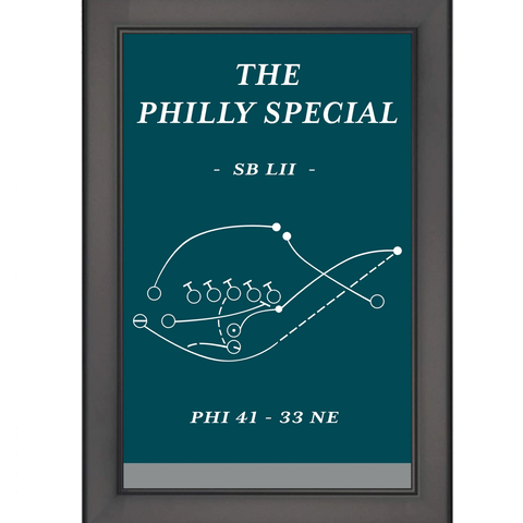 Framed "The Philly Special" Photo Print Size 11 Inches by 17 Inches Black Frame