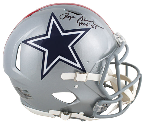 Cowboys Roger Staubach "HOF 85" Signed 1976 TB F/S Speed Proline Helmet BAS Wit