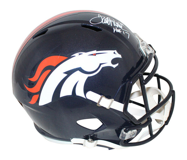 Terrell Davis Autographed Denver Broncos F/S Speed Helmet HOF BAS 24834