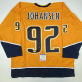 Autographed/Signed RYAN JOHANSEN Nashville Yellow Hockey Jersey PSA/DNA COA Auto