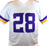 Adrian Peterson Autographed Solid White Pro Style Jersey- Beckett W Hologram *2