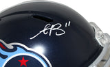 AJ Brown Autographed/Signed Tennessee Titans F/S Speed Helmet BAS 29890