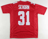 Jason Sehorn Signed New York Giants Jersey (JSA Hologram) Super Bowl Champion DB