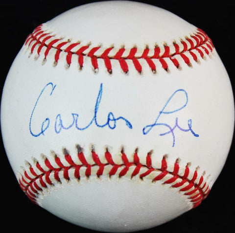 Astros Carlos Lee Signed Oal Budig Baseball (Rookie Signature) PSA/DNA #Y45152