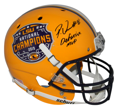 PATRICK QUEEN SIGNED LSU TIGERS 2019 NATIONAL CHAMPIONS FULL SIZE HELMET BECKETT