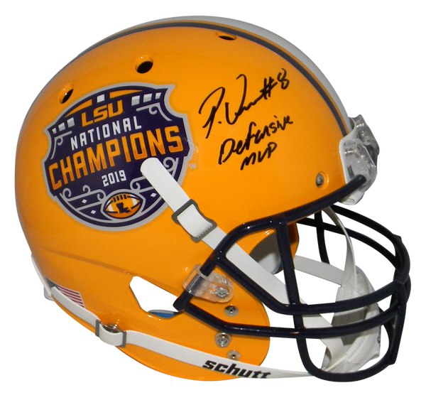PATRICK QUEEN SIGNED LSU TIGERS 2019 NATIONAL CHAMPIONS FULL SIZE HELMET BECKETT