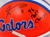 Jevon Kearse Autographed Florida Gators Orange Mini Helmet w/Insc.-BeckettW Holo