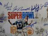 1968 Jets Super Bowl III Auto Framed 16x20 Photo 25 Sigs Namath PSA/DNA S06339