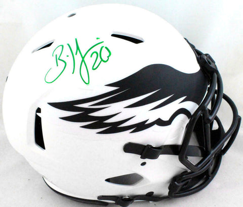Brian Dawkins Signed Eagles Authentic Lunar Speed F/S Helmet- Beckett W *Green