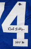 Bob Lilly Autographed Blue Pro STAT Style Jersey w/HOF-Beckett W Hologram *Black