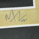 FRAMED Autographed/Signed MICHAEL THOMAS 33x42 New Orleans Black Jersey JSA COA