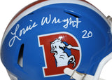 Louie Wright Autographed/Signed Denver Broncos D-Logo Mini Helmet BAS 36572