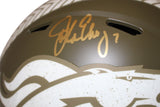 John Elway Signed Denver Broncos Authentic Salute Speed Helmet Beckett 38749