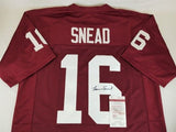 Norm Snead Signed Washington Redskins Custom Jersey (JSA Witness COA)