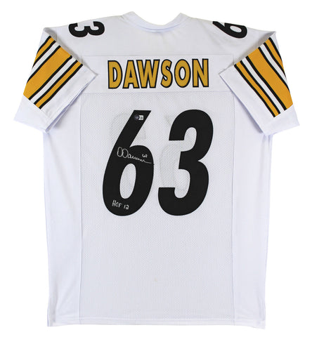 Dermontti Dawson "HOF 12" Authentic Signed White Pro Style Jersey BAS Witnessed