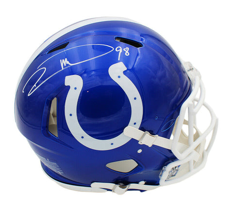 Robert Mathis Signed Indianapolis Colts Speed Authentic Flash NFL Helmet