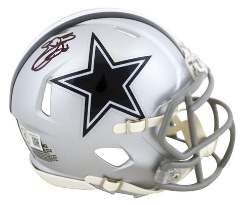 Cowboys Emmitt Smith Authentic Signed Speed Mini Helmet BAS Witnessed