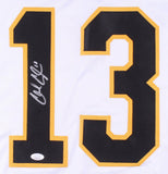 Charlie Coyle Signed Bruins Throwback Jersey (JSA COA) Boston's 3rd line Center