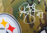 Troy Polamalu Signed F/S Steelers Camo Speed Helmet-Beckett W Hologram *White